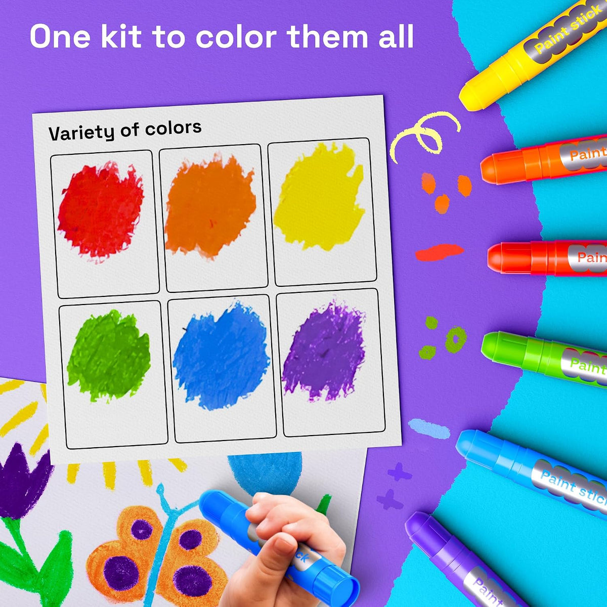 ARTISTRO 100% Washable Tempera Paint Sticks for Kids - 6 Colors - image 2
