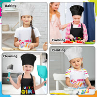 4Pcs Kids Apron and Chef Hat Set Gift for Girls Boys - Slime - image 4