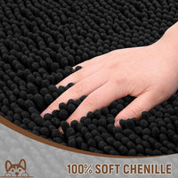 Absorbent Dog Door Mat for Muddy Paws - 72"L x 24"W x 1" Th / Black - image 3