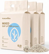 FUKUMARU Tofu Cat Litter, Applewood Blend, Clumping - Blue, 18lbs. / White Tea - Bentonite & Tofu