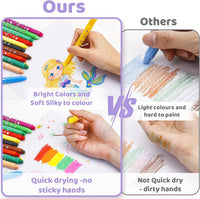 DreamyCandy 24 twistable washable gel crayons for toddlers in a unicorn holder - view 13