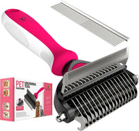 Spring Blossoms-2 in 1 Professional Grooming Rake for Cats - Rose