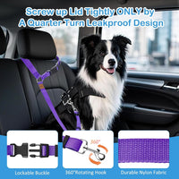 3 Pack Small Dog Belt for Car - Red & Black & Purple - image 2