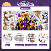 Halloween Activity Poster, Halloween Tablecloth for Kids - Halloween - image 2