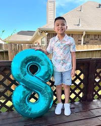 Blue Number 3 Balloon 40 Inch, 3 Balloon Number - Light Blue / Number 8 - image 2