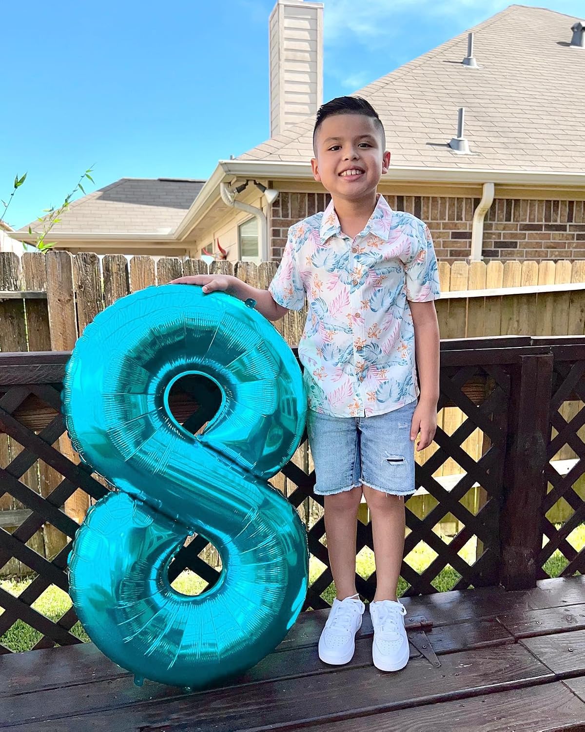 Blue Number 3 Balloon 40 Inch, 3 Balloon Number - Light Blue / Number 8 - image 2