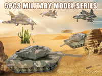 Crelloci 5 pack pull back army toys, three camo fighter jets and two tanks - view 7