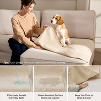 Bedsure Waterproof Couch Cover for Sofa and Dogs Quick Drying - 52x82 inch / Sandy Tan - image 2