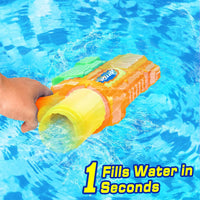 Super Water Gun for Kids Adults: 2 Pack Super Water Gun Soaker 1200cc - Blue - image 2