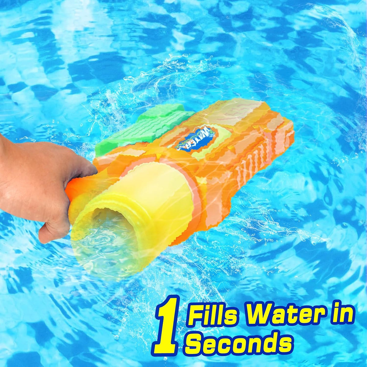 Super Water Gun for Kids Adults: 2 Pack Super Water Gun Soaker 1200cc - Blue - image 2
