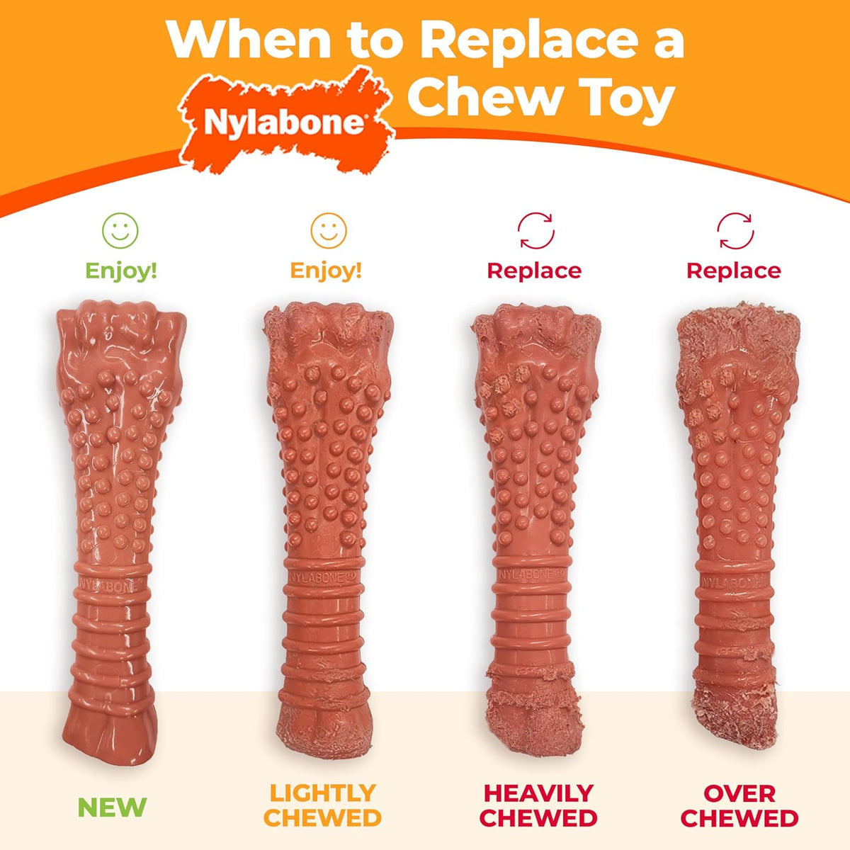 Nylabone Power Chew Original Bone Dog Chew Toys - Chicken / X-Small - image 3