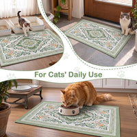 24"x15" Cat Litter Mat Non-Slip Washable Litter Box Mat – Daily Care for Cats - DarkSeaGreen / 24X15in - image 4