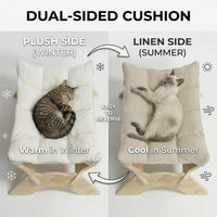 JSPYFITS Cat Cage Hammock with Ball - Pristine White - image 2