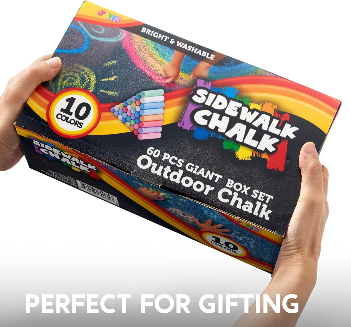 JOYIN 120 PCS Sidewalk Chalks for Kids Giant Box Non-toxic Jumbo - 60 - image 4