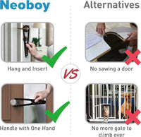 Neobay Cat Door Latch with Stabilizer - Black 4 Packs - image 3