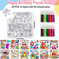 MUOUAKATE Christian Halloween crafts for kids, 24 blank coloring puzzle sets - view 26