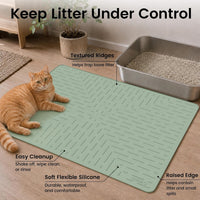 OHMO Large Cat Litter Mat - Sage Green / Large (31.5x23.6") - image 2