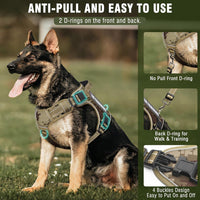 Tactical Dog Harness and Leash Set with 10 Patches for Large Dogs – Essentials for Dogs - Large / Desert Camo - image 3