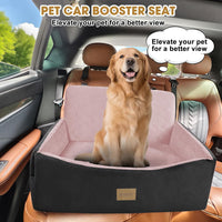 JOEJOY Dog Car Seats for Small Medium Dogs Under 35lbs - Black Pink / Large - image 3