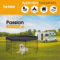 PEEKABOO Foldable Rustproof Dog Playpen with Door, 8 Panels 24"H – Essentials for Dogs - Only Octagonal Top Cover - image 3