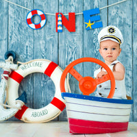 Haconba 10 inch blue plastic playground steering wheel with mounting hardware - view 28