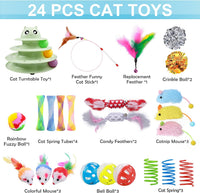 UPSKY Cat Toy Roller 3-Level Turntable Cat Toys with Six Colorful - D-Fruit Green - image 3