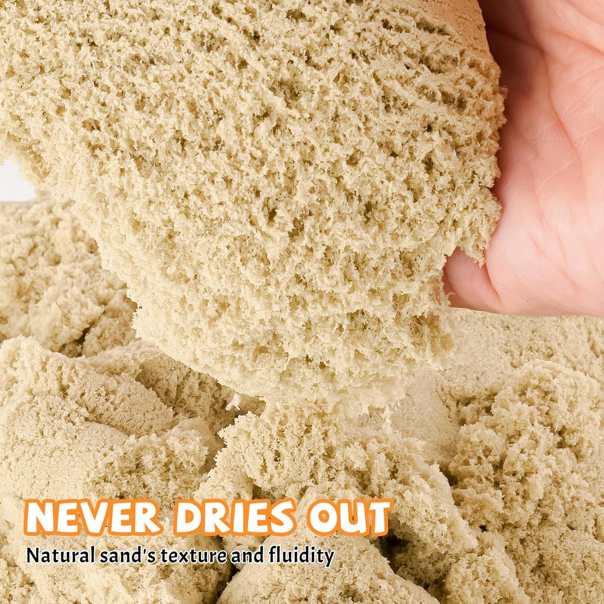 NiToy FlexiSand Toy Sand 2.2Lbs Moldable Sensory Sand for Kids - Orignial Color - image 3