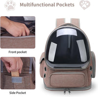 Cat Backpack Carrier for Cats and Small Dogs - Brown / Large - image 3