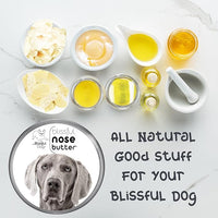 The Blissful Dog Weimaraner Nose Butter for Dry, Cracked Skin, Lick-Safe Dog Nose Balm with Moisturizing Shea Butter, Almond, Olive, and Essential Oils, Pet Supplies, Uncented, 1 oz.