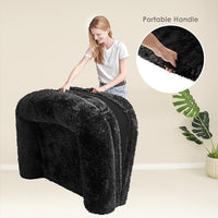 EHEYCIGA Orthopedic Foldable Human Dog Bed, 72x44x11 - 72x44x11(Folded 44x36) / Black - image 4