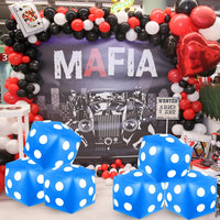 Mototo 4 pack jumbo inflatable dice in red, white, black and blue - view 25