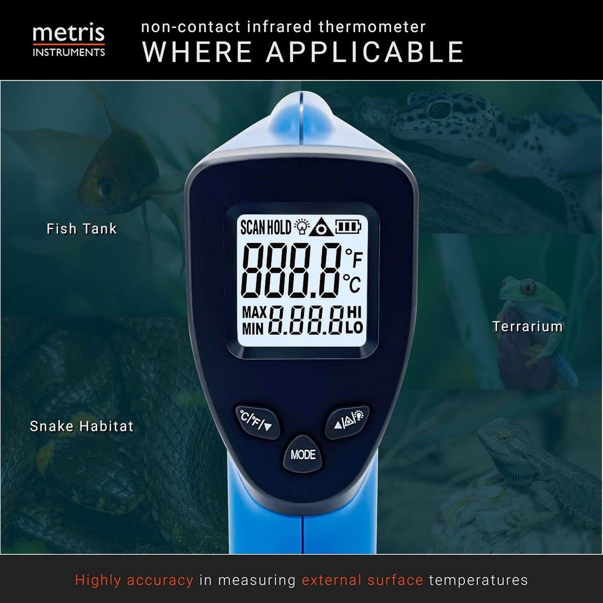 Metris Digital Infrared Thermometer for Aquarium Fish Tank - image 4