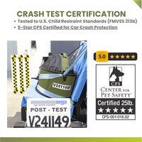 Crash-Tested Small Dog Car Seat, CPS Certified Crash Protection - Green / Medium - image 2