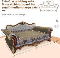 Luxury Cardboard Cat Scratcher Sofa Bed - Retro Baroque - image 2