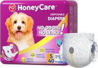 HONEY CARE All-Absorb Disposable Female Dog Diapers Small Size - SMALL(Pack of 1)