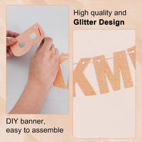 BEISHIDA 116 PCS A-Z DIY Letter Custom Banner Birthday Party Decor – Fun for Kids & Family - Glitter Light Orange - image 2