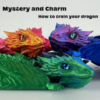 Feathered Wyvern Dragon, 3D Printed Dragon - Rainbow
