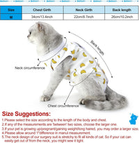 Pack of 4 cat recovery suits in 4 styles, breathable body wraps for kittens - view 2