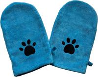 Penny & Niko Microfiber Pet Towel Mitts - Standard - 2 pack / blue
