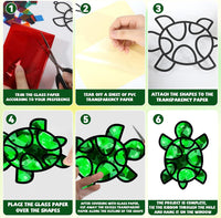 QOUBAI 32 Sets Halloween Bats Suncatchers Craft Kit DIY Window - Turtle - image 3