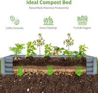 Land Guard 6×3×1ft Galvanized Raised Garden Bed Kit for Vegetables, Galvanized Large Metal Planter Raised Garden Boxes Outdoor(Modern Grey)…