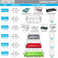 Paw Inspired Critter Box Cage Liner, Raised Sides, C&C 2x4 – Daily Care for Small Pets - C&C 2x3 (14" Grids) - image 2