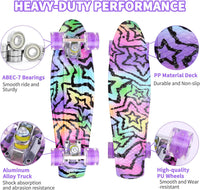 Skateboards, 22" Complete Skateboard - Purple Stars - image 3