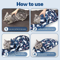 Paw Legend 27.6" Cat Wrap for Grooming Cat Wrap for Cutting Nails Cat - XL(35.4'x35.4") / Cute Cat - image 4