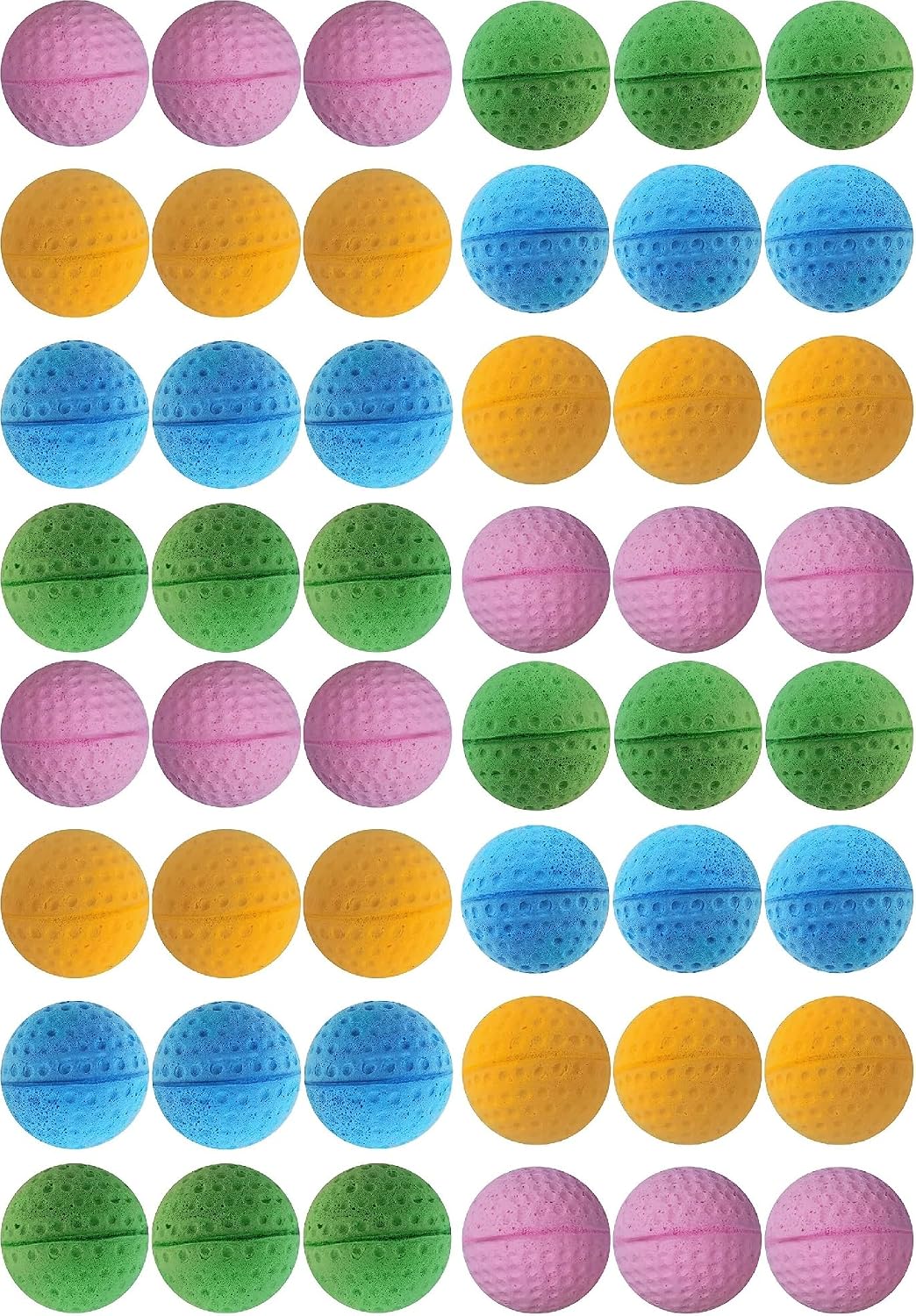 Cat Foam Ball Cat Sponge Ball Toy Soccer Toy – Essentials for Cats - 48 Pack Mixed