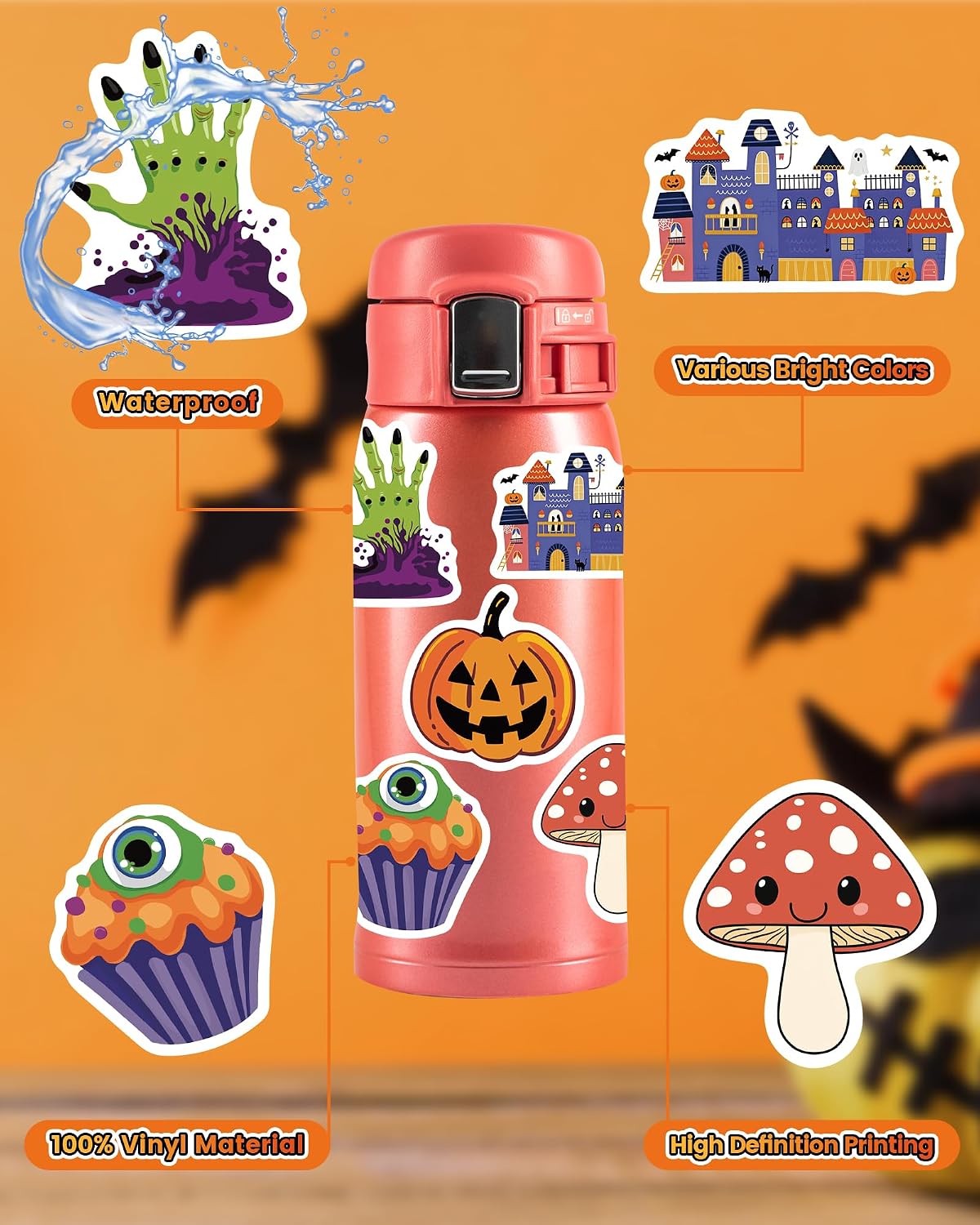 300 PCS Halloween Pumpkin Stickers - Halloween - image 3