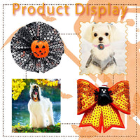 PET SHOW Holiday Dog Bowties Flowers for Small Dogs Slide on Collar – Essentials for Dogs - Halloween-4pcs - image 2