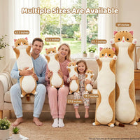 Cute Long Cat Plush Body Pillow, Soft Stuffed Animals 19.7 Inch – Fun for Kids & Family - Brown / 43.3 inches - image 2