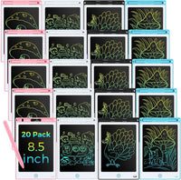 Zhehao 20 Pack 8.5 Inch LCD Writing Tablet Drawing Board - Pastel / Classic