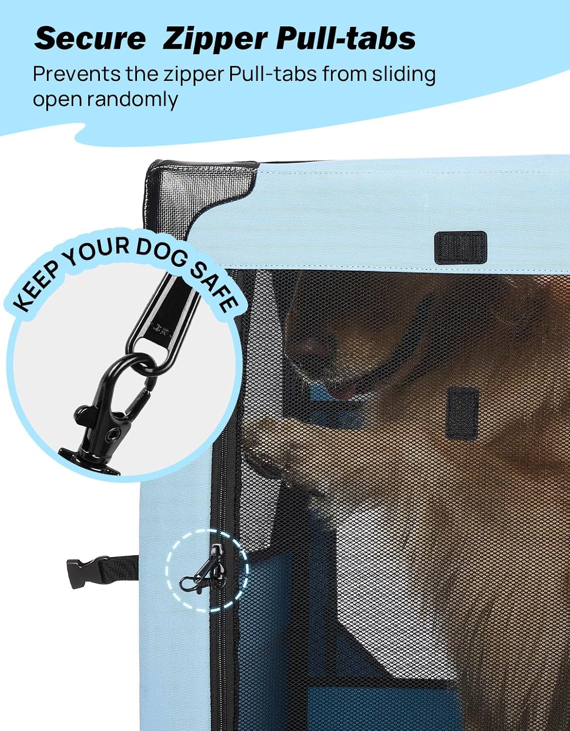JOYTUTUS Collapsible Dog Crate - 38.0"L x 26.0"W x 26.0"H - image 3
